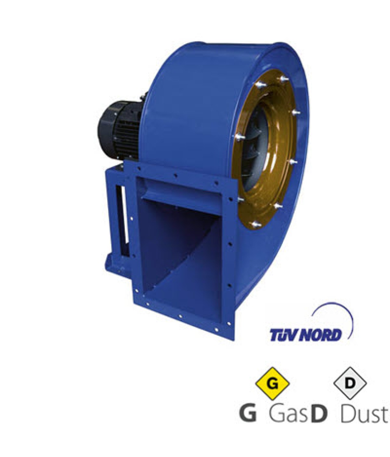 PR-L ATEX GAS and DUST – explosion-proof backward-curved centrifugal fans for slightly dusty explosive gas atmospheres ≤140000 m³/h
