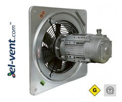 QCM ATEX GAS - axial explosion-proof fans designed for use in explosive atmospheres with presence of gases ≤17500 m³/h