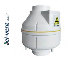 AXR - centrifugal in-line fans for radon gas migration ≤450 m³/h