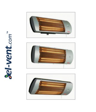 Infraraudonųjų spidulių šildytuvai CALDO LAMP 1500 - galima užfiksuoti tris šildymo kryptis