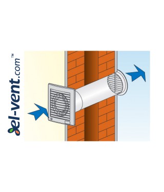 E-STYLE MINI PRO bathroom extractor fan in the wall