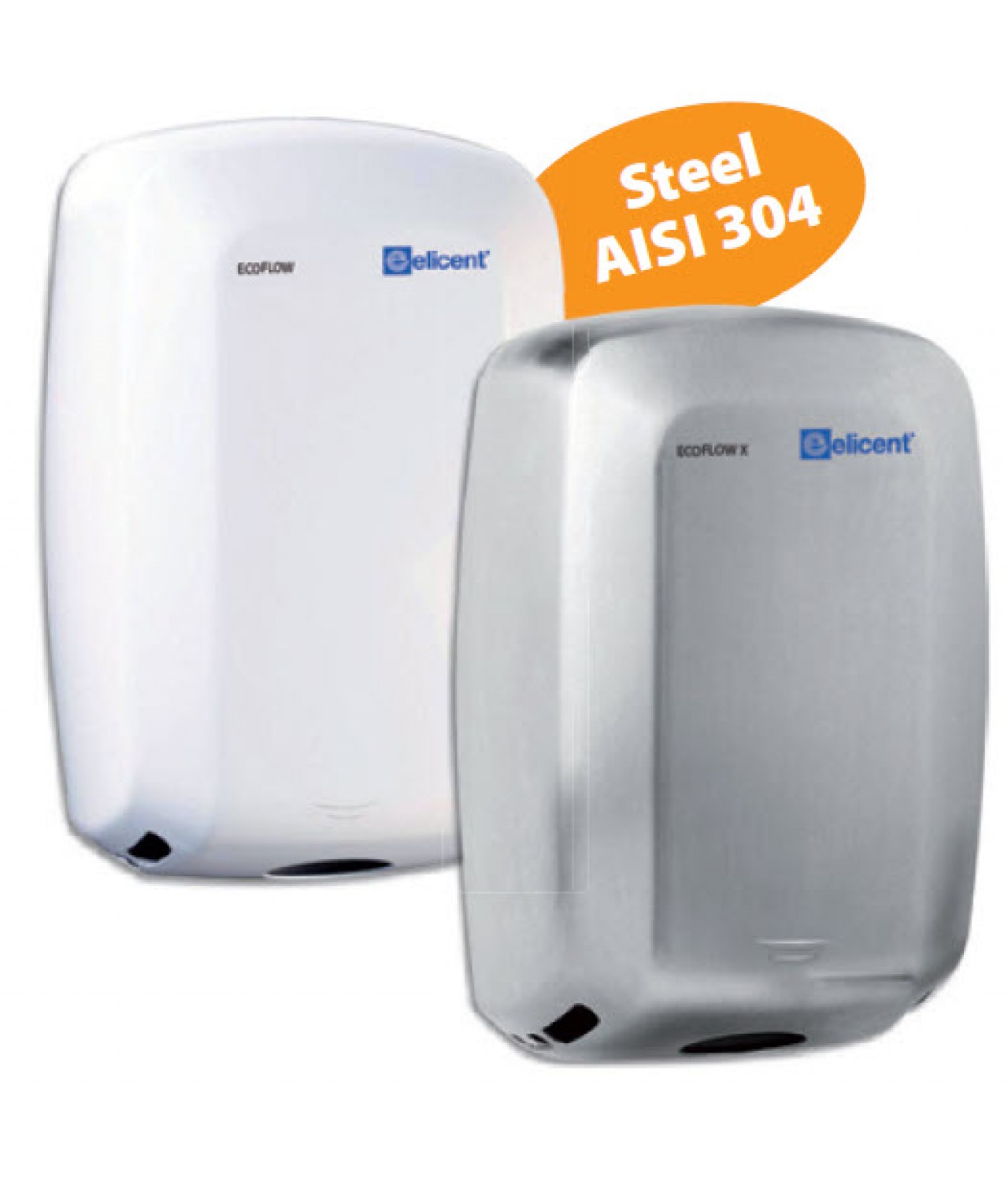 Antivandal electric hand dryers ECOFLOW