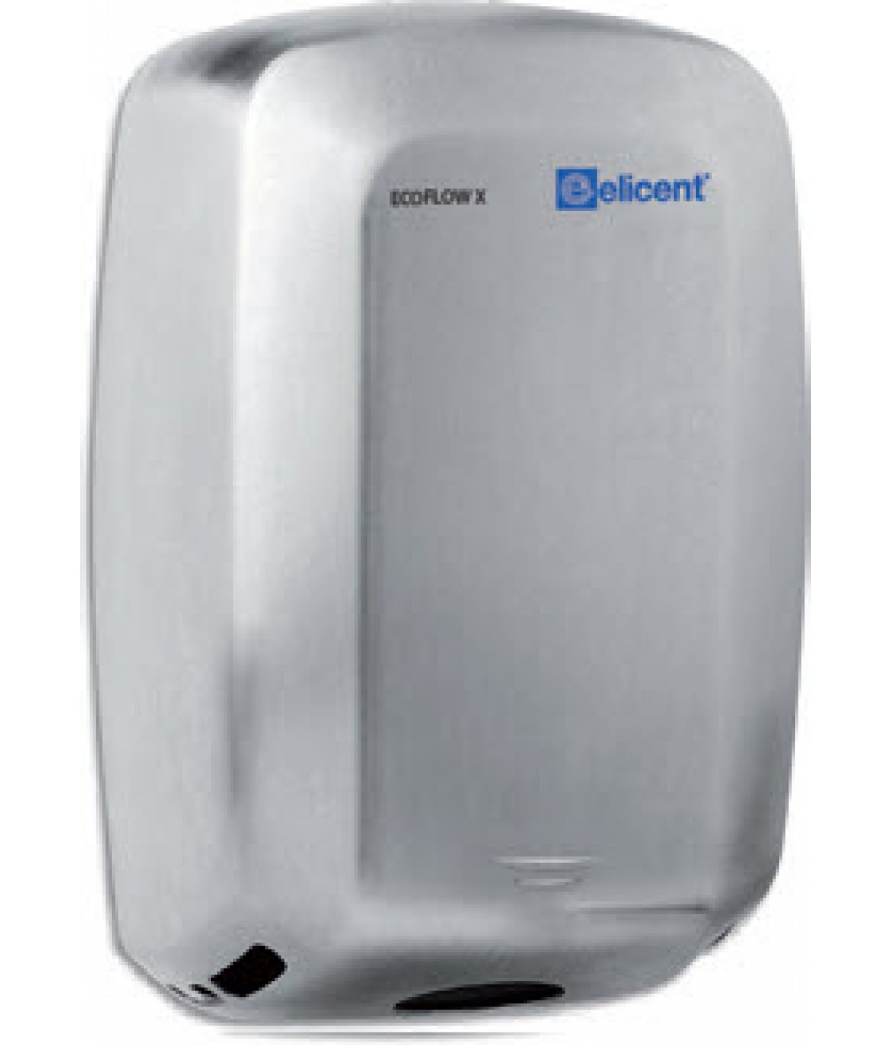 Hand dryer ECOFLOW X - hood in shiny AISI 304 stainless steel