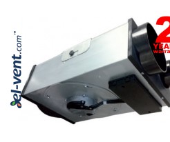 MICROBOX AQS - itin kompaktiški ir tylūs išcentriniai kanaliniai ventiliatoriai su valdymo pultu, oro kokybės, drėgmės ir temperatūros jutikliu ≤246-360 m³/h