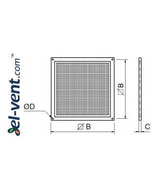 R protective mesh, to be ordered separately