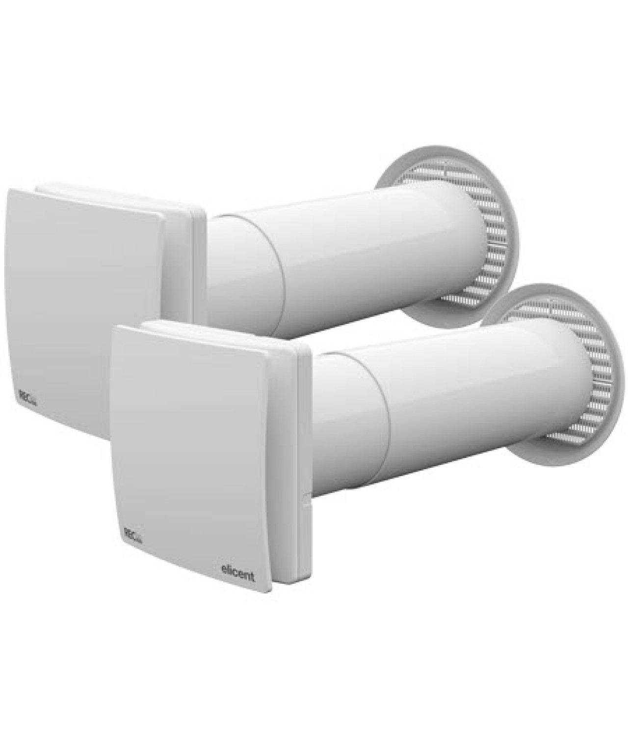 Decentralized heat recovery units with EC motors REC DUO 150, Ø150 mm