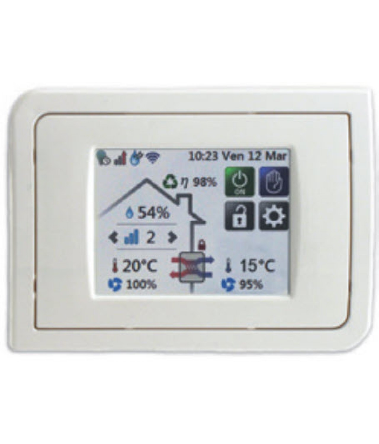 TOUCH PANEL heat recovery unit control panel included for all TC models