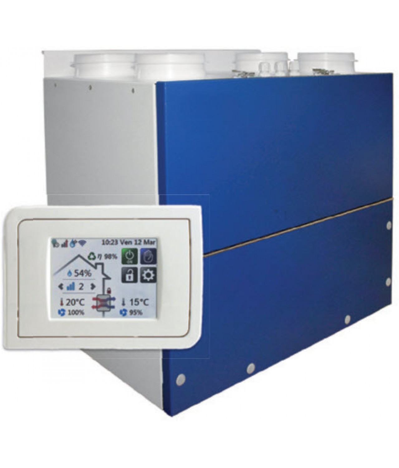 Heat recovery units with counter-current heat exchanger with EC motors REC 320 EC PLUS TC