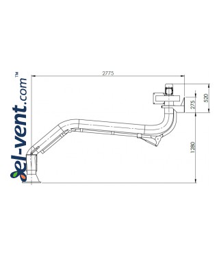 Welding fume extraction system SDNS-055 ≤1000 m³/h - drawing No.1