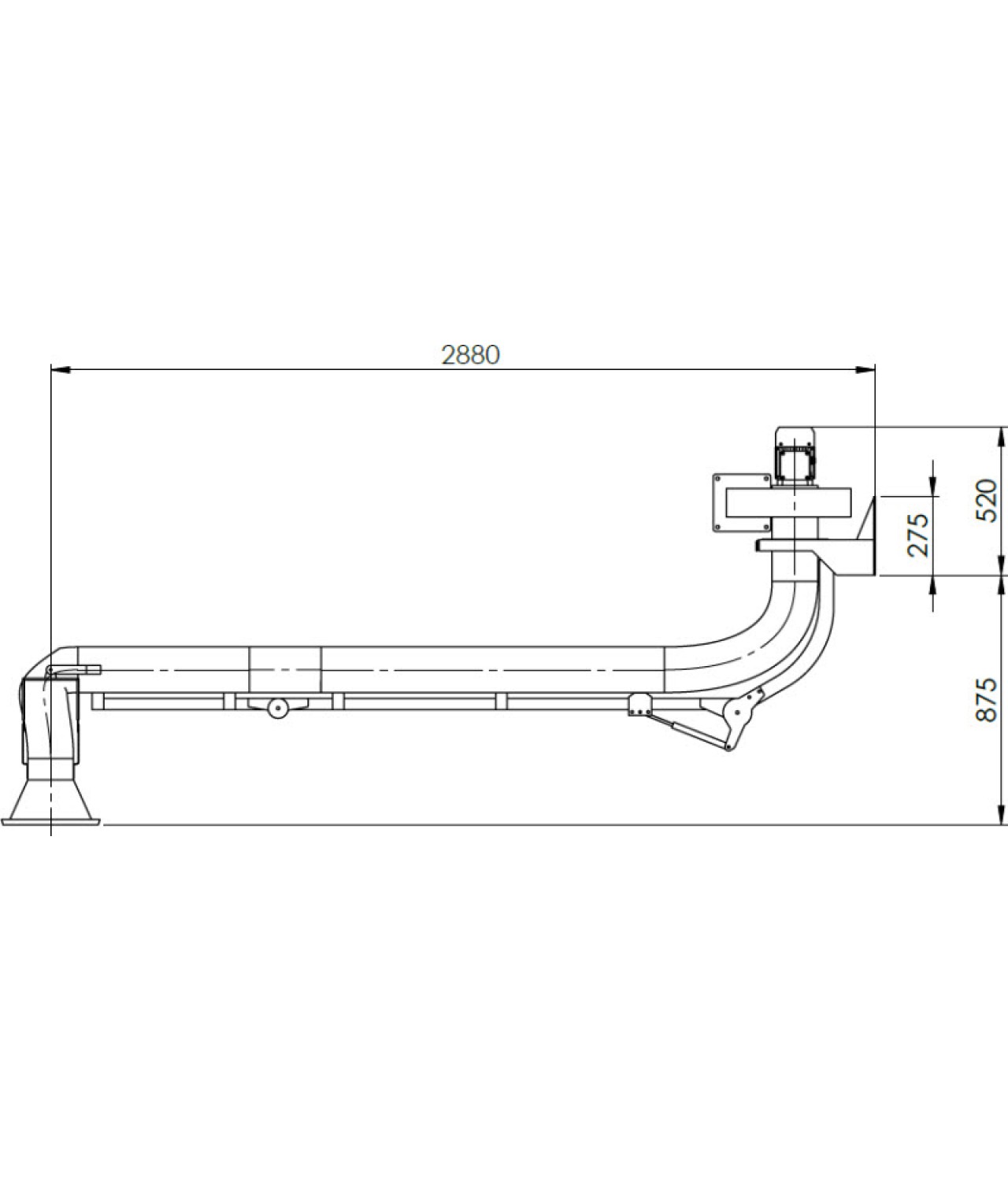 Suvirinimo dujų nutraukimo sistema SDNS-055 ≤1000 m³/h - brėžinys Nr.2