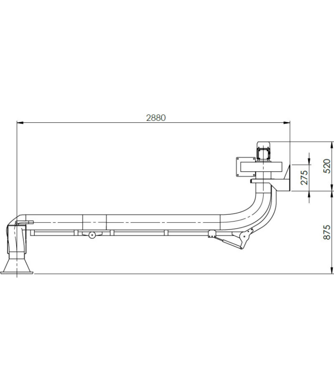 Вытяжка сварочного дыма SDNS-055 ≤1000 м³/ч - чертеж №2