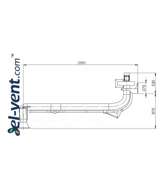 Welding fume extraction system SDNS-055 ≤1000 m³/h - drawing No.2