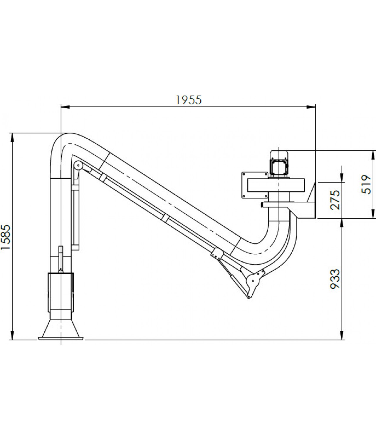Welding fume extraction system SDNS-055 ≤1000 m³/h - drawing No.3