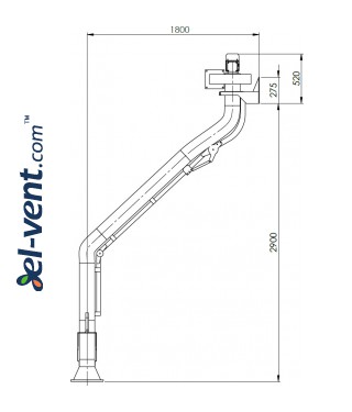 Welding fume extraction system SDNS-055 ≤1000 m³/h - drawing No.4