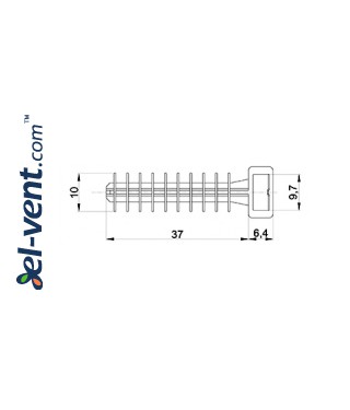 Nylon plugs for concrete NAK8/37/100, (100 pcs.), 1