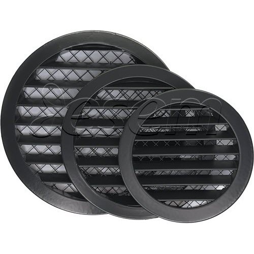 Grille De Ventilation, Grille De Ventilation En Aluminium Pour La Des Placards Et Des Pieces 25x8cm Noir 2 Pieces 97524318