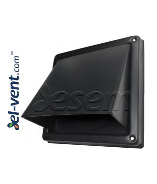 Exterior vents with gravity backdraft stopper GLN INOX BLACK
