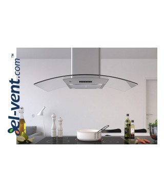 Island cooker hood Derby island 900 stainless steel-glass - installed