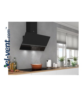 Wall mounted cooker hoods Glasgow 800 black glass-steel