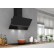 Wall mounted cooker hoods Glasgow 800 black glass-steel