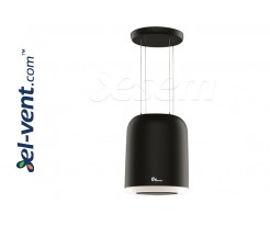 Island hoods-lamps with plasma filter Green air black