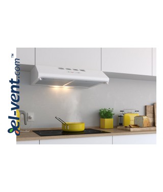 Cabinet integrated cooker hood Manchester Standard white - installed