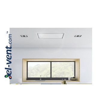 Ceiling integrated cooker hood Newcastle Medio 900 white without motor - installed
