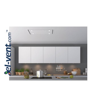 Ceiling integrated cooker hood Newcastle Medio 900 white without motor - installed in ceiling