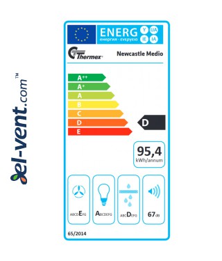 Newcastle Medio 900 white - energetinė klasė