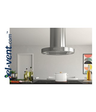 Island cooker hood Oxford 600 stainless steel - installed