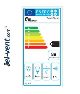 Įmontuojamas gartraukis Super Silent 600 white - energetinė klasė