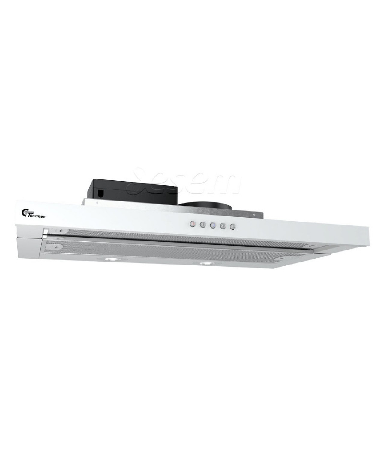 Встраиваемая в шкаф выдвижная вытяжка Super Silent Slider 600 white без двигателя