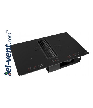 Downdraft cooker hood with top-class induction hob Typhoon 800 black