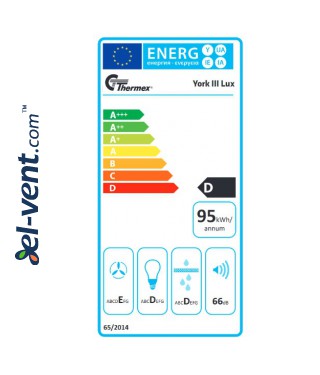 York III Lux 600 grey-stainless steel - energy class