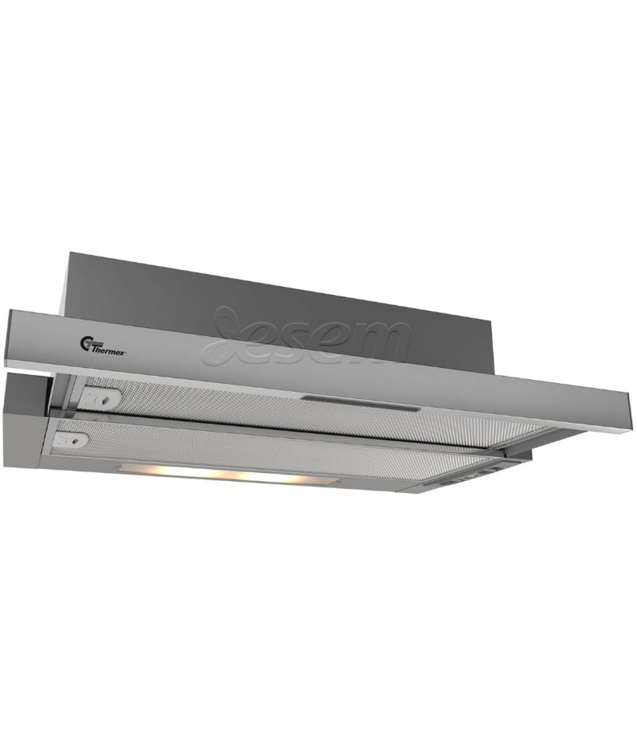 Cabinet integrated cooker hood York III Lux 600 grey-stainless steel