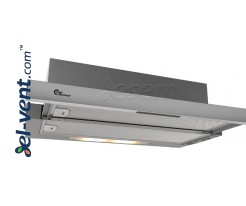 Cabinet integrated cooker hood York III Lux 600 grey-stainless steel