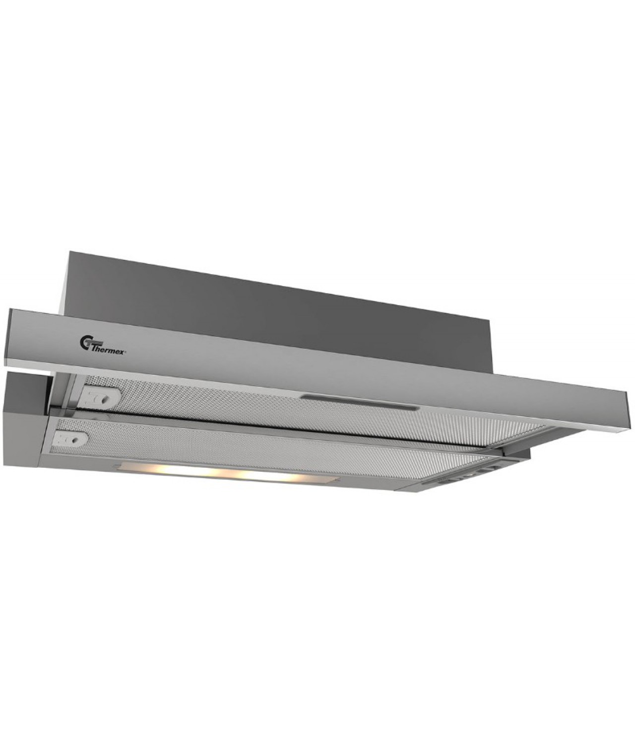 Cabinet integrated cooker hood York III Standard 600 grey-stainless steel