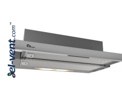 Cabinet integrated cooker hood York III Standard 600 grey-stainless steel