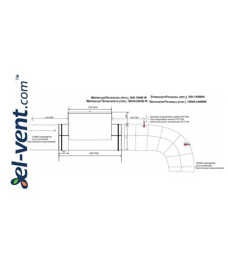 Electric ducted air heaters EHC CE/FC (0...+30) - installation example