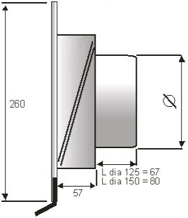 Outside gravity vent covers INOX SIGMA with double backdraft stopper ...